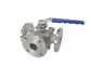 Full Bore SS 3 Way Flanged Ball Valve T / L Port Floating Valve